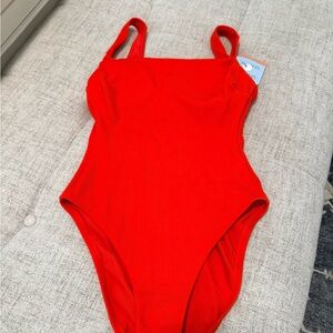 Shade & Shore Fiery Red Swimsuit